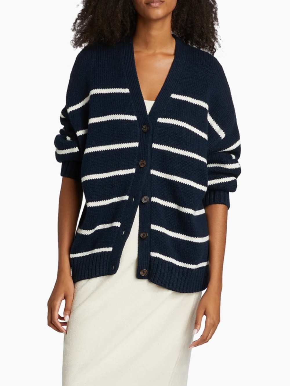 Jenni Kayne Chloe Striped Cotton Cardigan XS